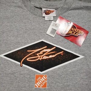 Winners Circle Tony Stewart Shirt Mens Large Gray Short Sleeve Tee Home Depot